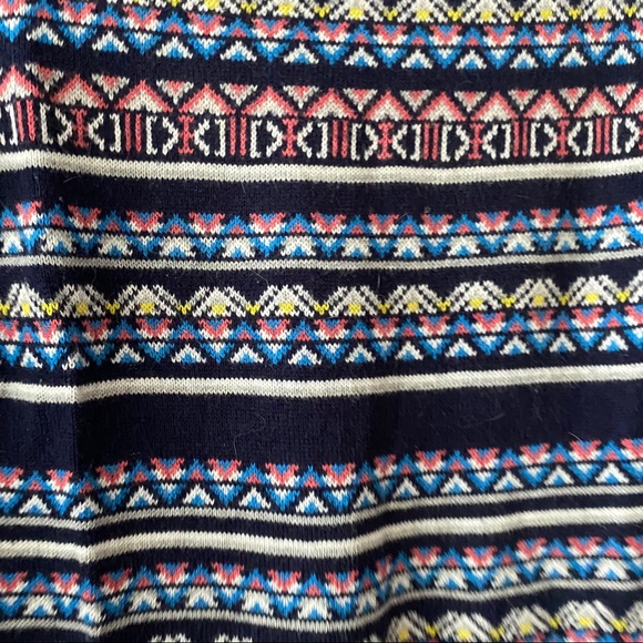 Navy colorful patterned sweater - Picture 3 of 4